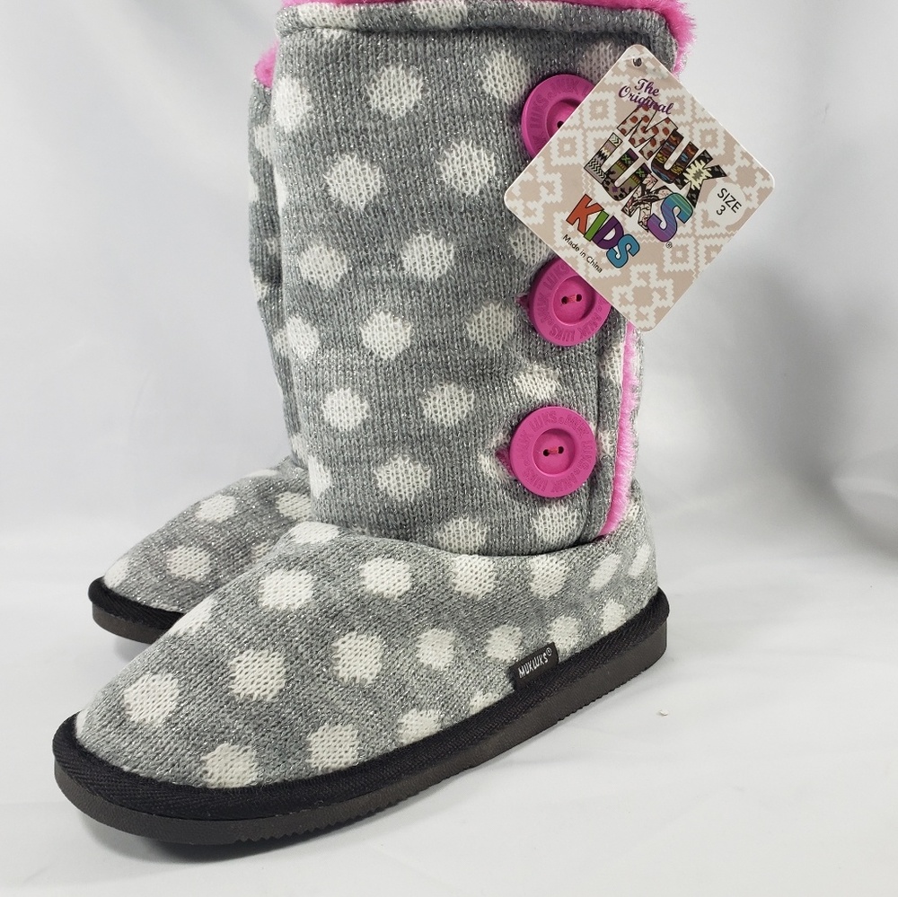 Nwt MukLuks size girls size 3 polka dot